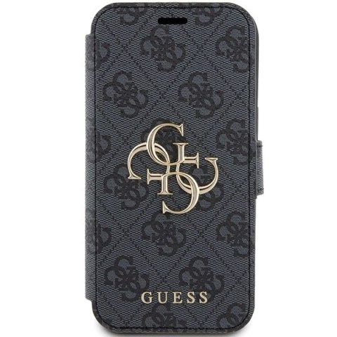 Etui Guess 4G Metal Logo na iPhone 15 / 14 / 13 - szare