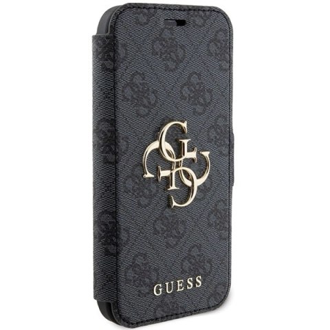 Etui Guess 4G Metal Logo na iPhone 15 / 14 / 13 - szare