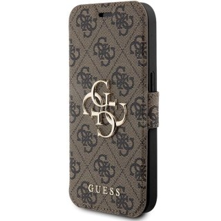 Etui Guess 4G Metal Logo na iPhone 15 Pro Max - brązowe