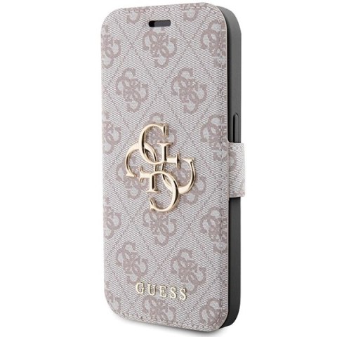 Etui Guess 4G Metal Logo na iPhone 15 Pro - różowe