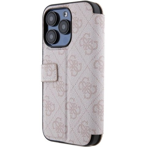 Etui Guess 4G Metal Logo na iPhone 15 Pro - różowe