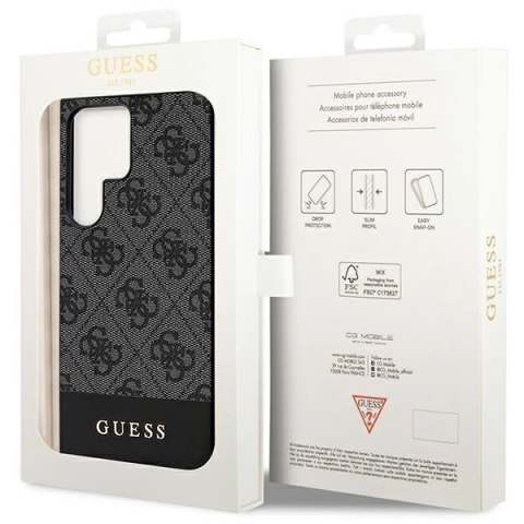 Etui Guess 4G Stripe Collection na Samsung Galaxy S24 Ultra - czarne