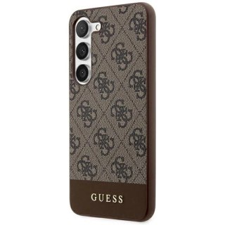 Etui Guess 4G Stripe Collection na Samsung Galaxy S24+ - brązowe