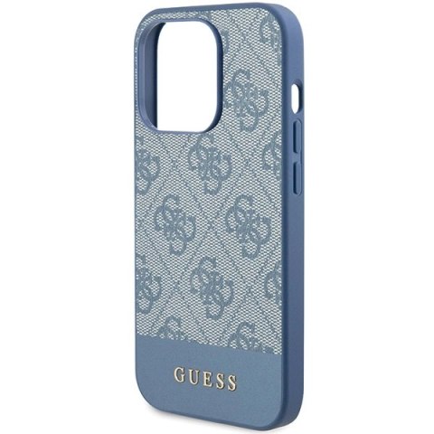 Etui Guess 4G Stripe Collection na iPhone 15 Pro Max - niebieskie