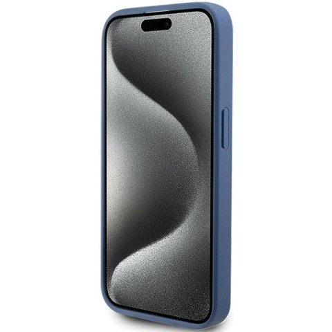 Etui Guess 4G Stripe Collection na iPhone 15 Pro - niebieskie