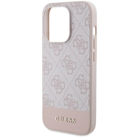 Etui Guess 4G Stripe Collection na iPhone 15 Pro - różowe