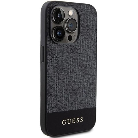 Etui Guess 4G Stripe Collection na iPhone 15 Pro - szare
