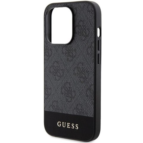 Etui Guess 4G Stripe Collection na iPhone 15 Pro - szare