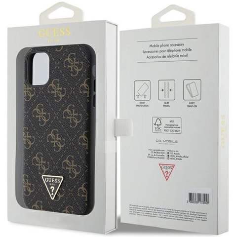 Etui Guess 4G Triangle Metal Logo na iPhone 11 / XR - czarne