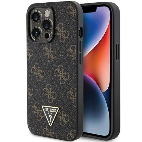 Etui Guess 4G Triangle Metal Logo na iPhone 13 Pro / iPhone 13 - czarne