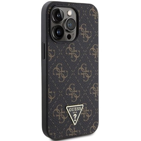 Etui Guess 4G Triangle Metal Logo na iPhone 13 Pro / iPhone 13 - czarne