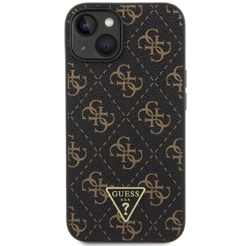 Etui Guess 4G Triangle Metal Logo na iPhone 15 Plus / 14 Plus - czarne