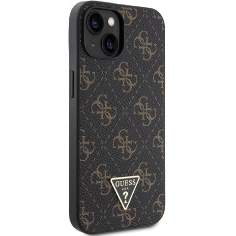 Etui Guess 4G Triangle Metal Logo na iPhone 15 Plus / 14 Plus - czarne