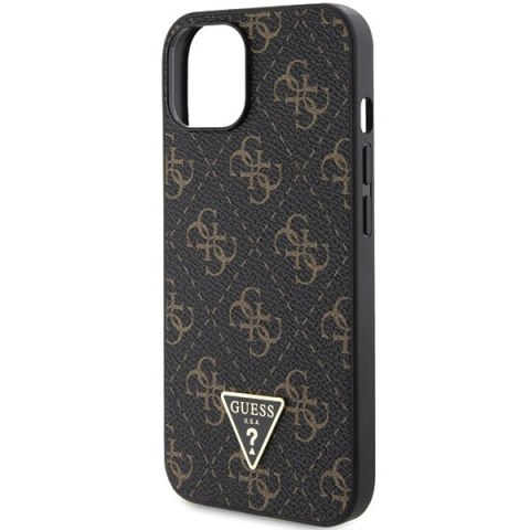 Etui Guess 4G Triangle Metal Logo na iPhone 15 Plus / 14 Plus - czarne