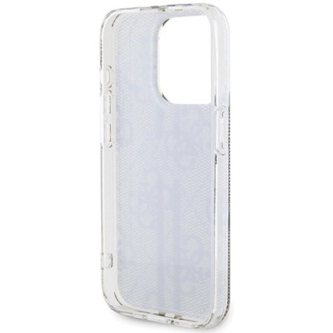 Etui Guess IML 4G Gold Stripe na iPhone 15 Pro - brązowe