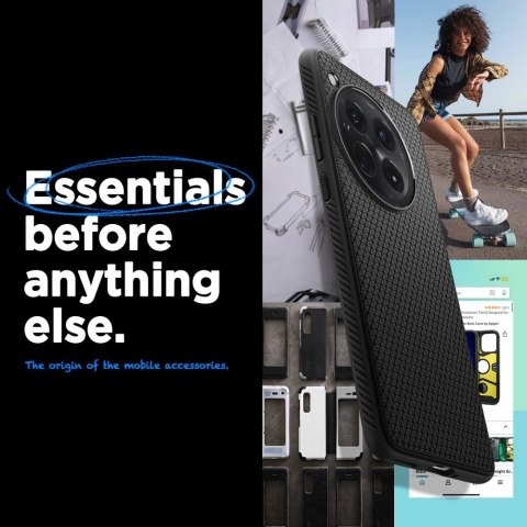 Etui Spigen Liquid Air na OnePlus 12 - czarne Etui Spigen Liquid Air na OnePlus 12 - czarne