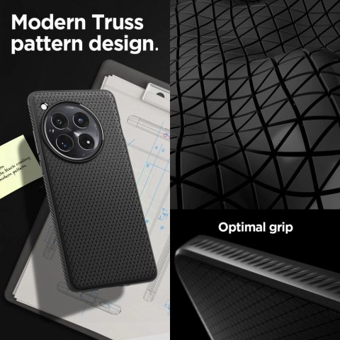 Etui Spigen Liquid Air na OnePlus 12 - czarne Etui Spigen Liquid Air na OnePlus 12 - czarne