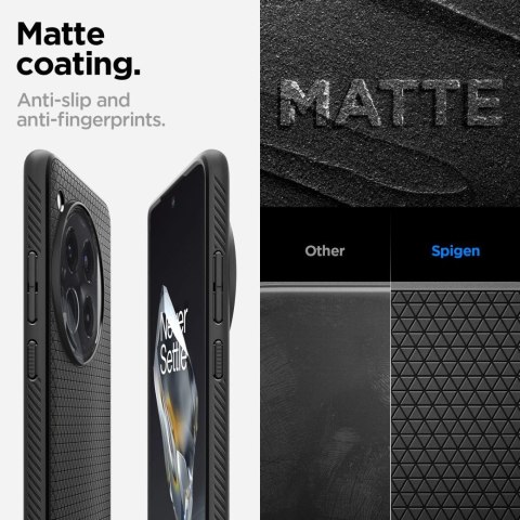 Etui Spigen Liquid Air na OnePlus 12 - czarne Etui Spigen Liquid Air na OnePlus 12 - czarne