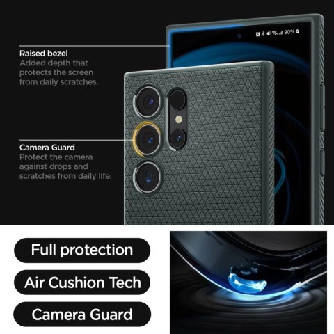 Etui Spigen Liquid Air na Samsung Galaxy S24 Ultra - ciemnozielone