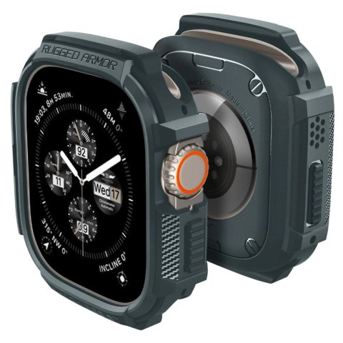 Etui Spigen Rugged Armor na Apple Watch Ultra 1 / 2 (49 mm) - ciemnozielone Etui Spigen Rugged Armor na Apple Watch Ultra 1 / 2 (49 mm) - ciemnozielone