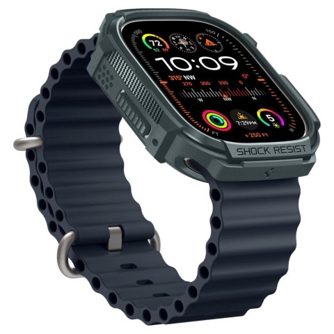 Etui Spigen Rugged Armor na Apple Watch Ultra 1 / 2 (49 mm) - ciemnozielone Etui Spigen Rugged Armor na Apple Watch Ultra 1 / 2 (49 mm) - ciemnozielone