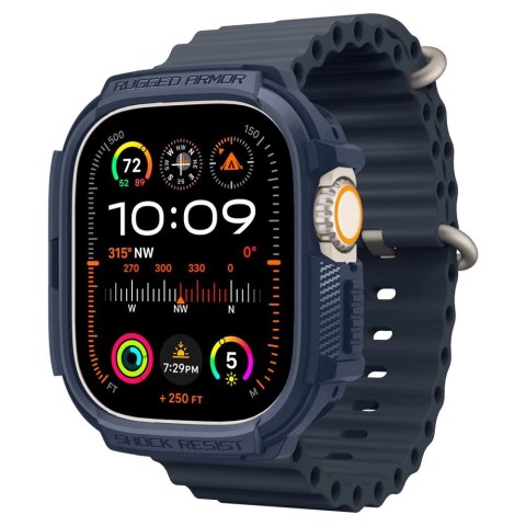 Etui Spigen Rugged Armor na Apple Watch Ultra 1 / 2 (49 mm) - granatowe Etui Spigen Rugged Armor na Apple Watch Ultra 1 / 2 (49 mm) - granatowe