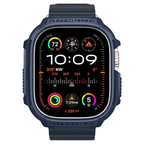 Etui Spigen Rugged Armor na Apple Watch Ultra 1 / 2 (49 mm) - granatowe Etui Spigen Rugged Armor na Apple Watch Ultra 1 / 2 (49 mm) - granatowe