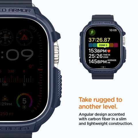 Etui Spigen Rugged Armor na Apple Watch Ultra 1 / 2 (49 mm) - granatowe Etui Spigen Rugged Armor na Apple Watch Ultra 1 / 2 (49 mm) - granatowe