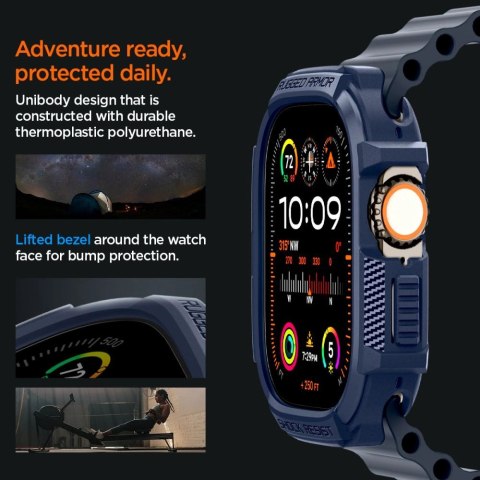 Etui Spigen Rugged Armor na Apple Watch Ultra 1 / 2 (49 mm) - granatowe Etui Spigen Rugged Armor na Apple Watch Ultra 1 / 2 (49 mm) - granatowe