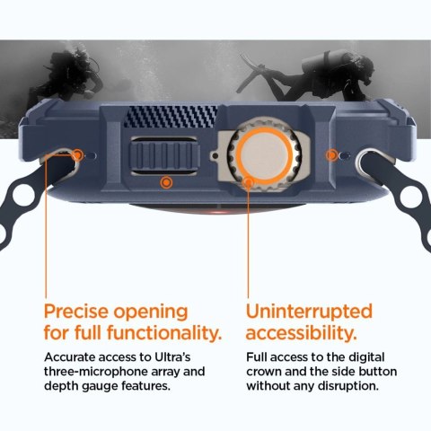 Etui Spigen Rugged Armor na Apple Watch Ultra 1 / 2 (49 mm) - granatowe Etui Spigen Rugged Armor na Apple Watch Ultra 1 / 2 (49 mm) - granatowe