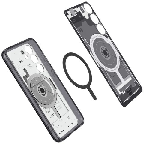 Etui Spigen Ultra Hybrid OneTap Ring z MagSafe na Samsung Galaxy S24 - przezroczyste (wzór Zero One) Etui Spigen Ultra Hybrid OneTap Ring z MagSafe na Samsung Galaxy S24 - przezroczyste (wzór Zero One)