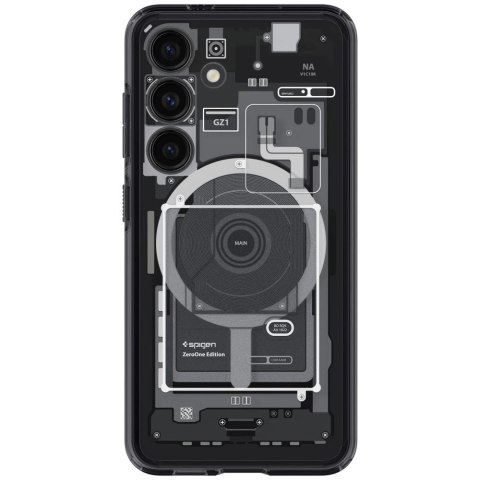Etui Spigen Ultra Hybrid OneTap Ring z MagSafe na Samsung Galaxy S24 - przezroczyste (wzór Zero One) Etui Spigen Ultra Hybrid OneTap Ring z MagSafe na Samsung Galaxy S24 - przezroczyste (wzór Zero One)