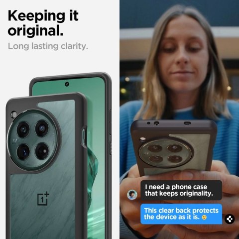 Etui Spigen Ultra Hybrid na OnePlus 12 - czarny mat Etui Spigen Ultra Hybrid na OnePlus 12 - czarny mat