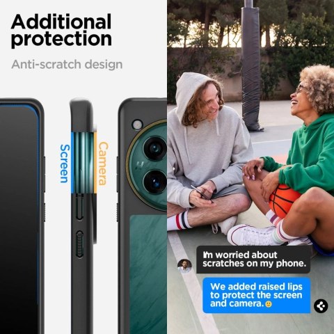 Etui Spigen Ultra Hybrid na OnePlus 12 - czarny mat Etui Spigen Ultra Hybrid na OnePlus 12 - czarny mat