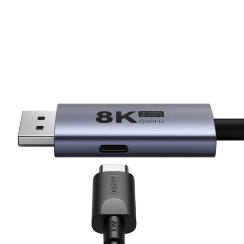 Kabel Baseus High Definition Series BS-OH139 USB-C / DP 8K PD 100W 1.5m - czarny Kabel Baseus High Definition Series BS-OH139 USB-C / DP 8K PD 100W 1.5m - czarny