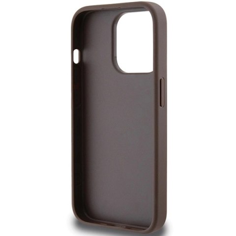 Etui Guess 4G Stripe Collection na iPhone 15 Pro Max - brązowe
