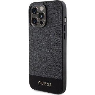 Etui Guess 4G Stripe Collection na iPhone 15 Pro Max - szare