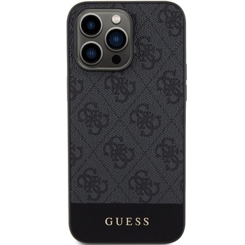 Etui Guess 4G Stripe Collection na iPhone 15 Pro Max - szare