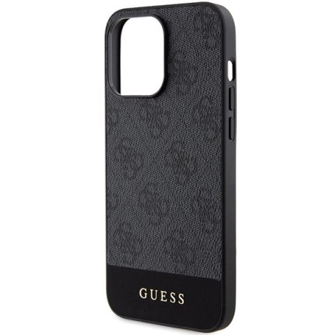 Etui Guess 4G Stripe Collection na iPhone 15 Pro Max - szare