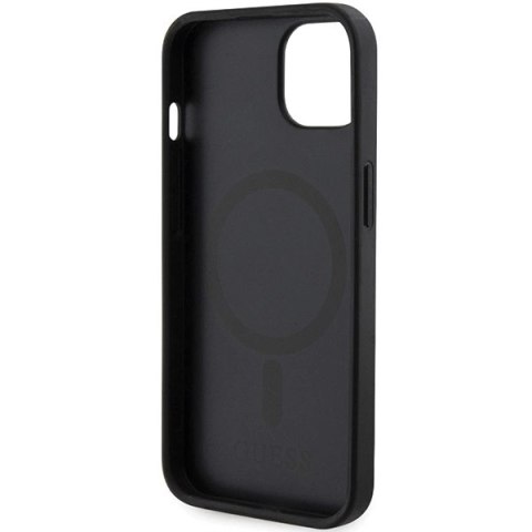Etui Guess GCube Stripes MagSafe na iPhone 15 / 14 / 13 - czarne