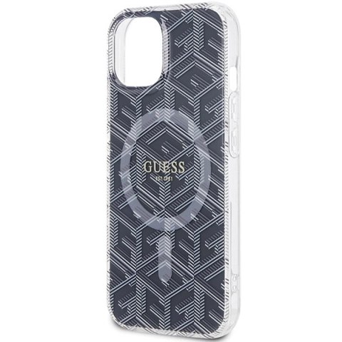 Etui Guess IML GCube MagSafe na iPhone 15 / 14 / 13 - czarne