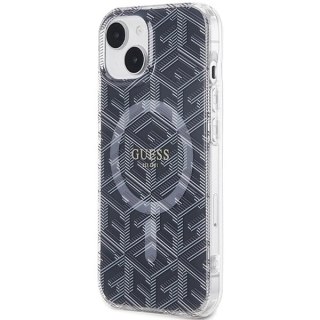 Etui Guess IML GCube MagSafe na iPhone 15 Plus / 14 Plus - czarne