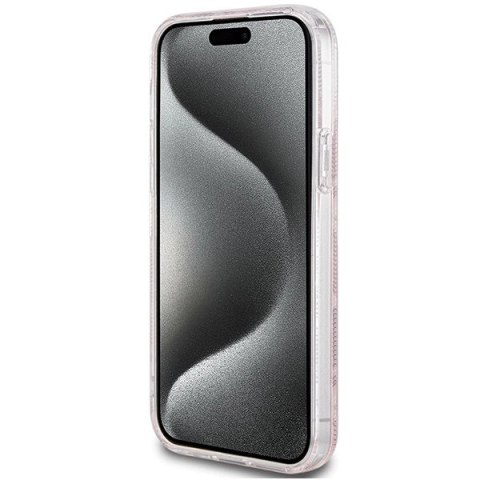 Etui Guess IML GCube MagSafe na iPhone 15 Plus / 14 Plus - różowe