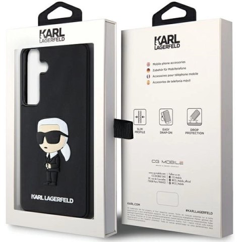 Etui Karl Lagerfeld 3D Rubber Ikonik na Samsung Galaxy S24+ - czarne