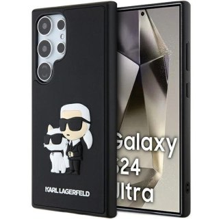 Etui Karl Lagerfeld 3D Rubber Karl&Choupette na Samsung Galaxy S24 Ultra - czarne