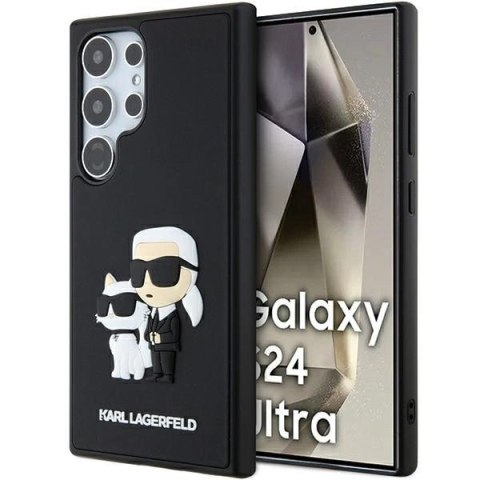 Etui Karl Lagerfeld 3D Rubber Karl&Choupette na Samsung Galaxy S24 Ultra - czarne
