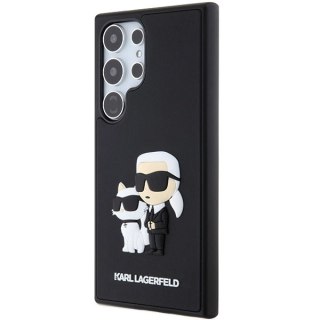 Etui Karl Lagerfeld 3D Rubber Karl&Choupette na Samsung Galaxy S24 Ultra - czarne