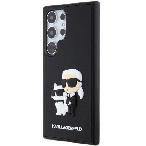 Etui Karl Lagerfeld 3D Rubber Karl&Choupette na Samsung Galaxy S24 Ultra - czarne