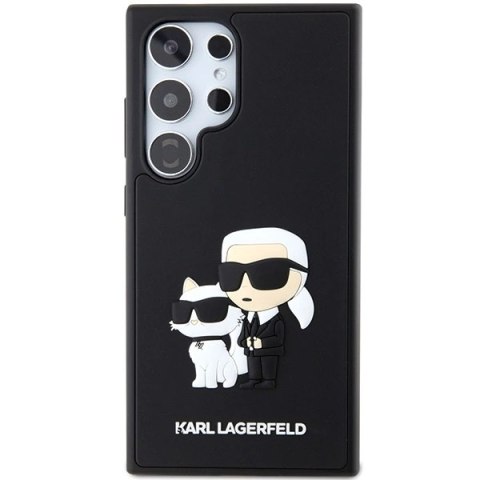 Etui Karl Lagerfeld 3D Rubber Karl&Choupette na Samsung Galaxy S24 Ultra - czarne
