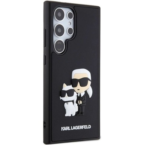 Etui Karl Lagerfeld 3D Rubber Karl&Choupette na Samsung Galaxy S24 Ultra - czarne